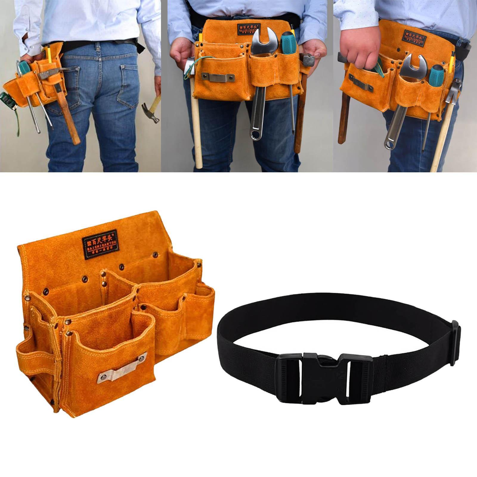 Thick Oxford Waist Belt Pouch Belt Carpenter Electrician Tool MultiPocket