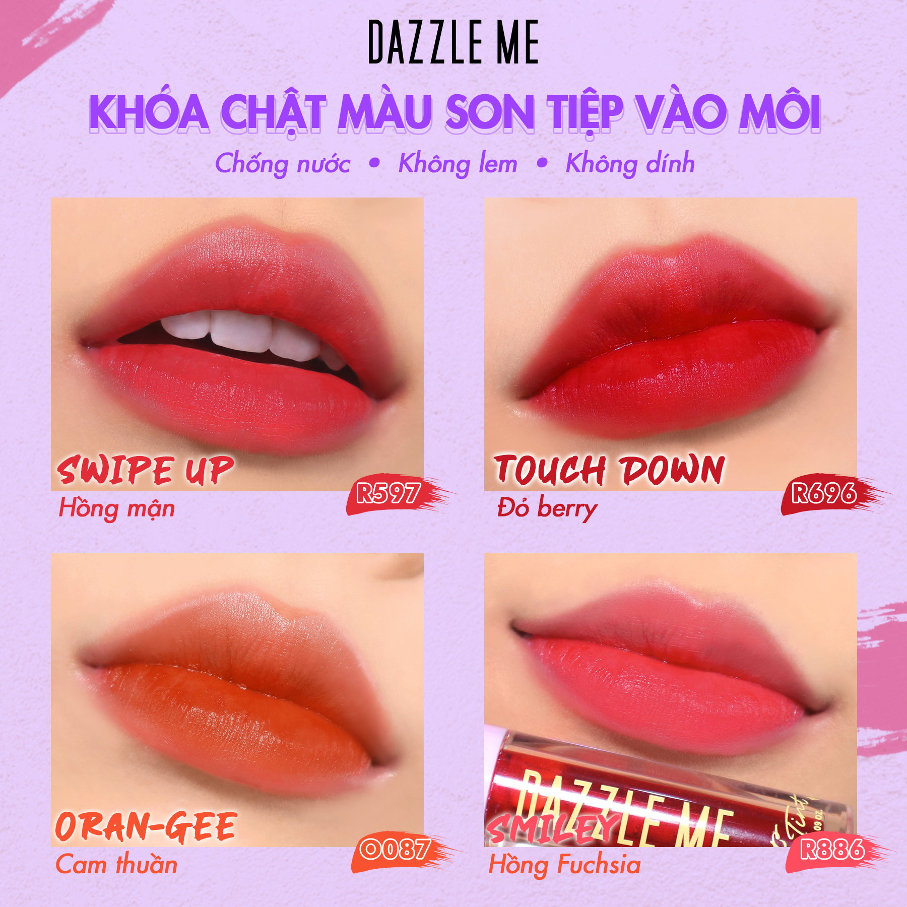 Son nước lâu trôi DAZZLE ME Ink-Licious Lip Tint