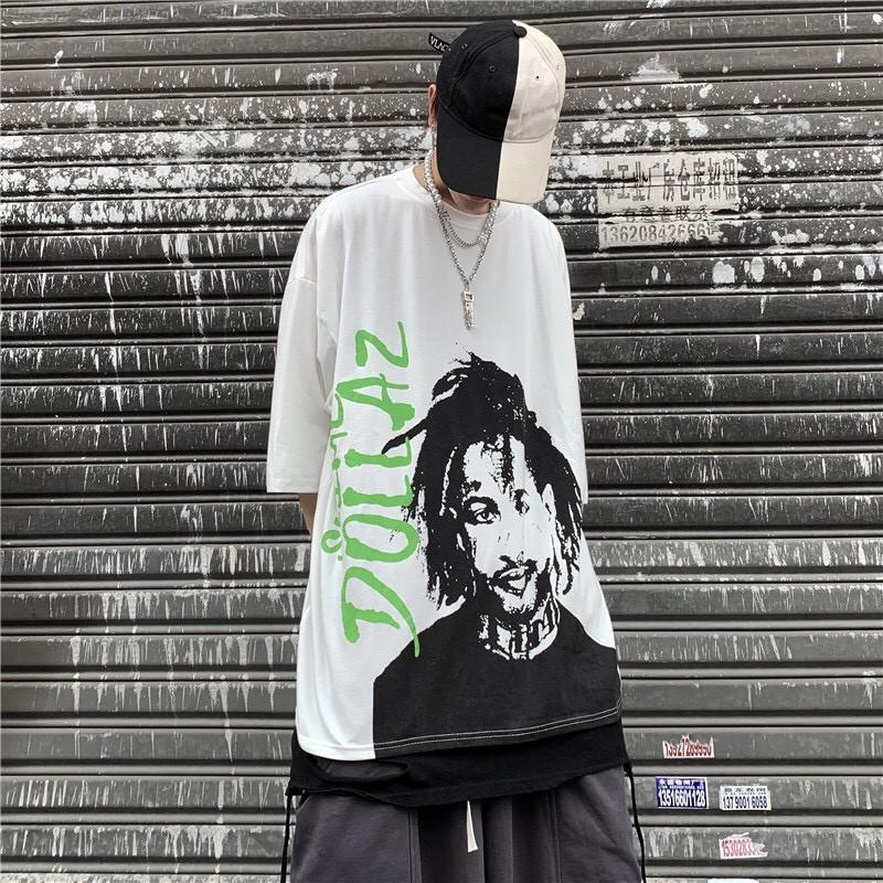 Áo thun tay lỡ unisex Wind Dollaz In Mặt, áo phông tay lỡ Ulzzang Wind