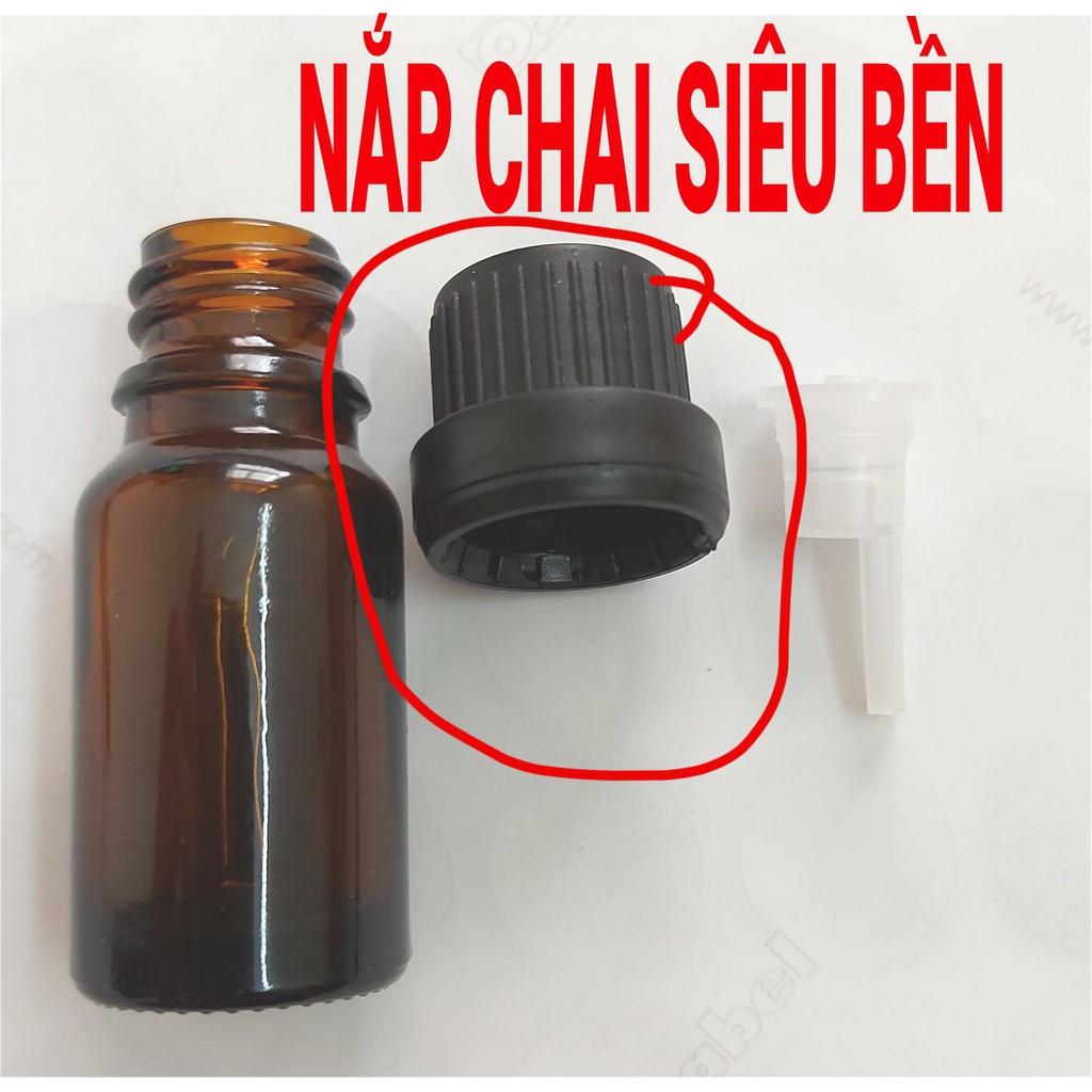 Nắp chai tinh dầu màu đen siêu bền, nắp chai nâu chiết tinh dầu 10ml 30ml 50ml 100ml