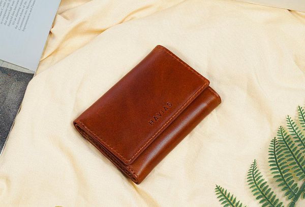 Couple Ví Heyday2 & Heart3 Handcrafted Wallet Brown