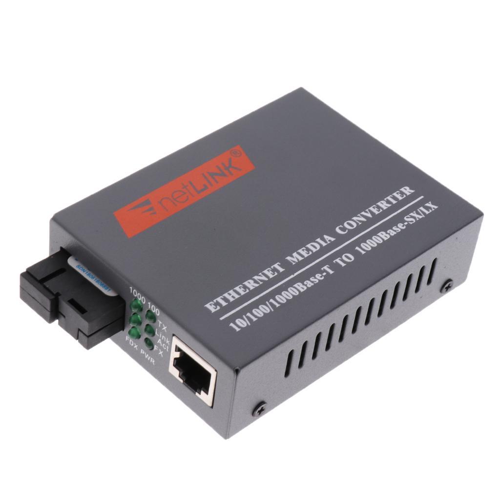 100/1000Mbps Gigbit RJ45 Ethernet to Fiber optic Media Converter 1 Pair