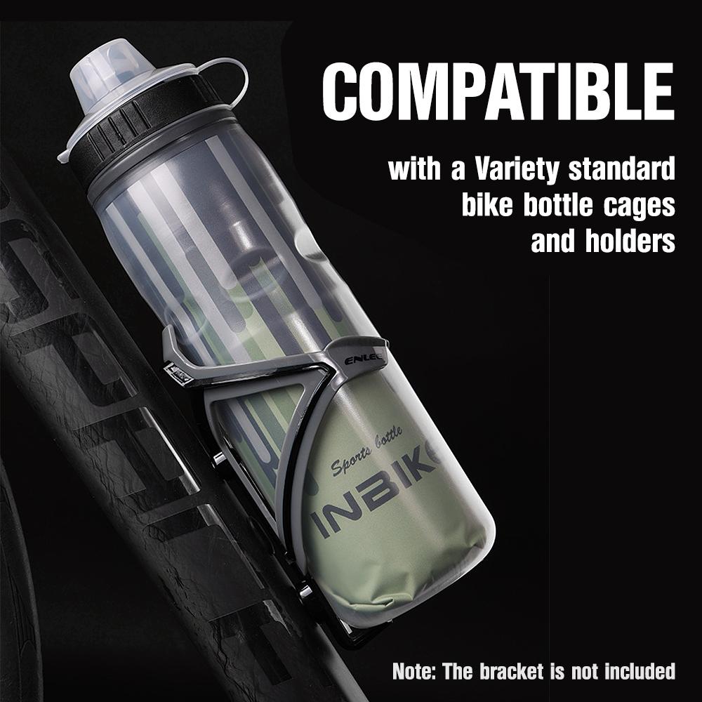 INBIKE Insulated Mountain Bike Water Bottle BPA Free Cycling and Sports Squeeze Bottle with Dust Cover