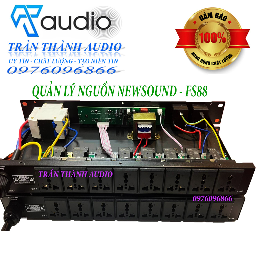 Quản lý nguồn dàn âm thanh gia đình NEWSOUND FS88 hàng chính hãng nhập khẩu 2023 có chế độ lọc nguồn quản lý nguồn âm thanh 8 chân cắm