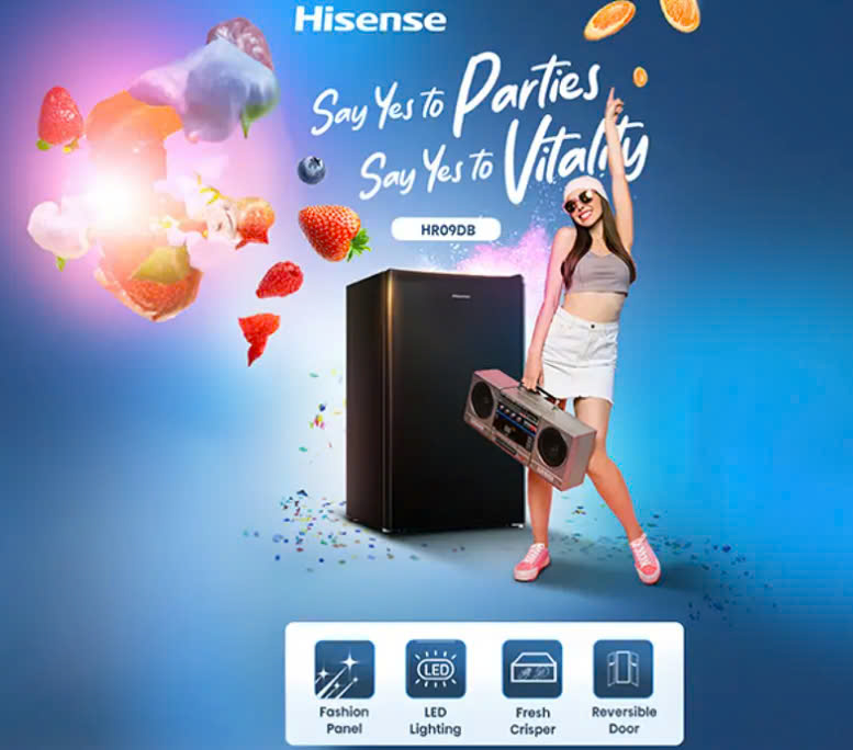 Tủ lạnh Mini Bar Hisense 94 Lít HR09DB làm lạnh nhanh, tiết kiệm điện, bảo hành 24 tháng - HÀNG CHÍNH HÃNG