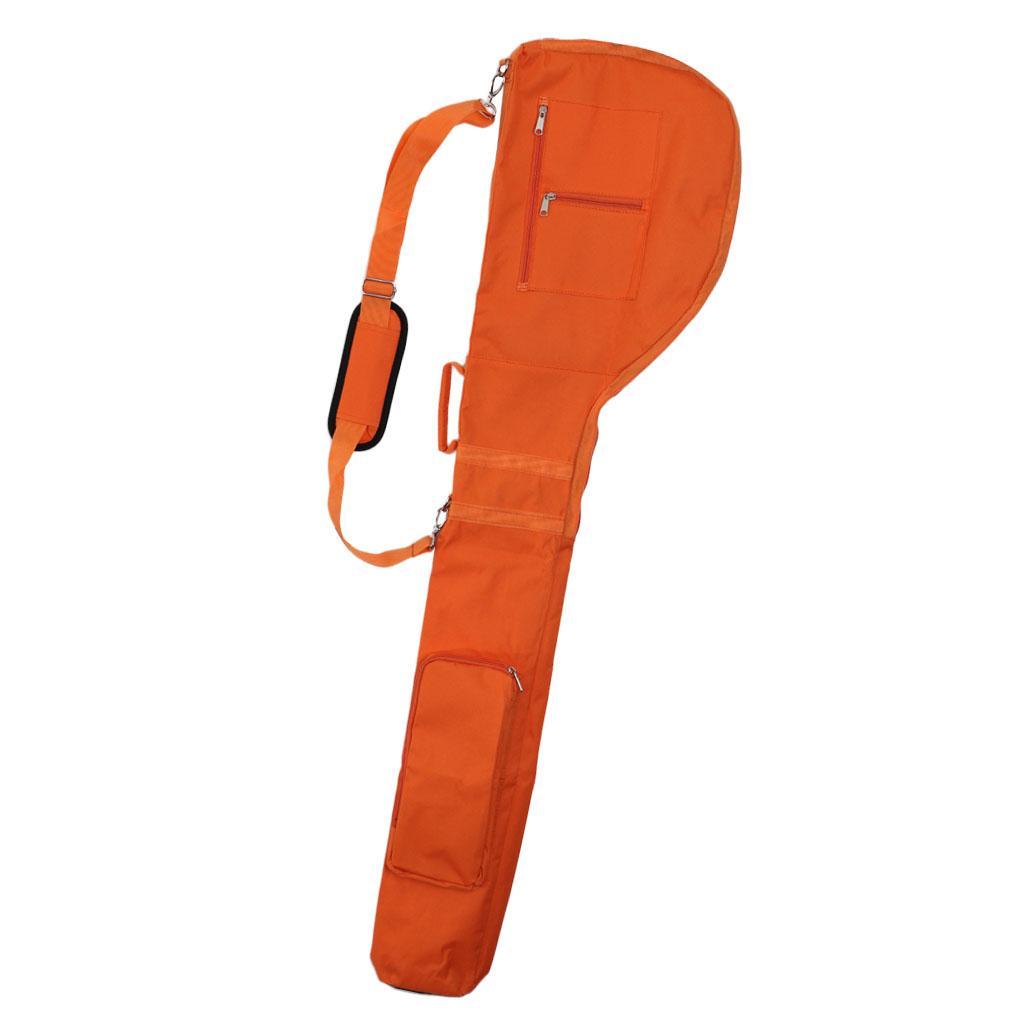 Pack of 2 Lightweight Golf Sunday Bag Travel Carry Case Cover- Golf Accessories for Golf Club – Orange and Green Colors