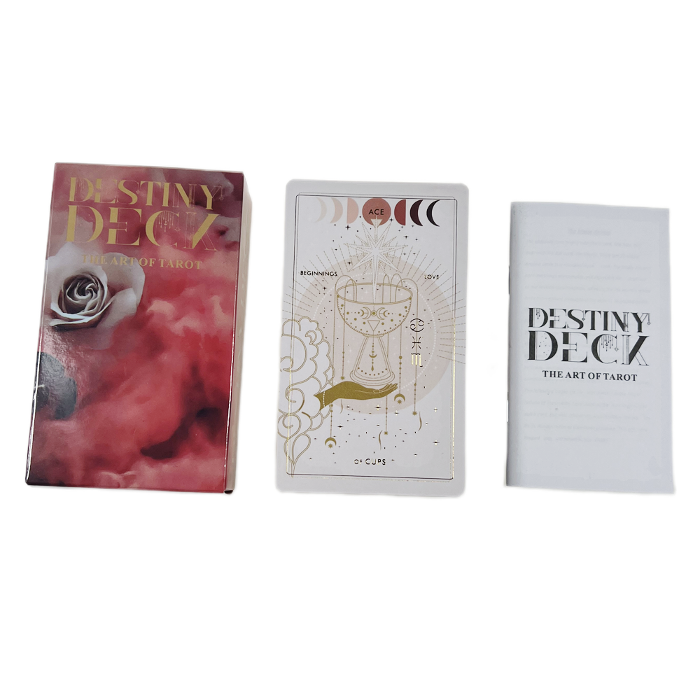 Bộ Bài Destiny Tarot 78 Lá Bài 7x12 Cm Tặng Đá Thanh Tẩy