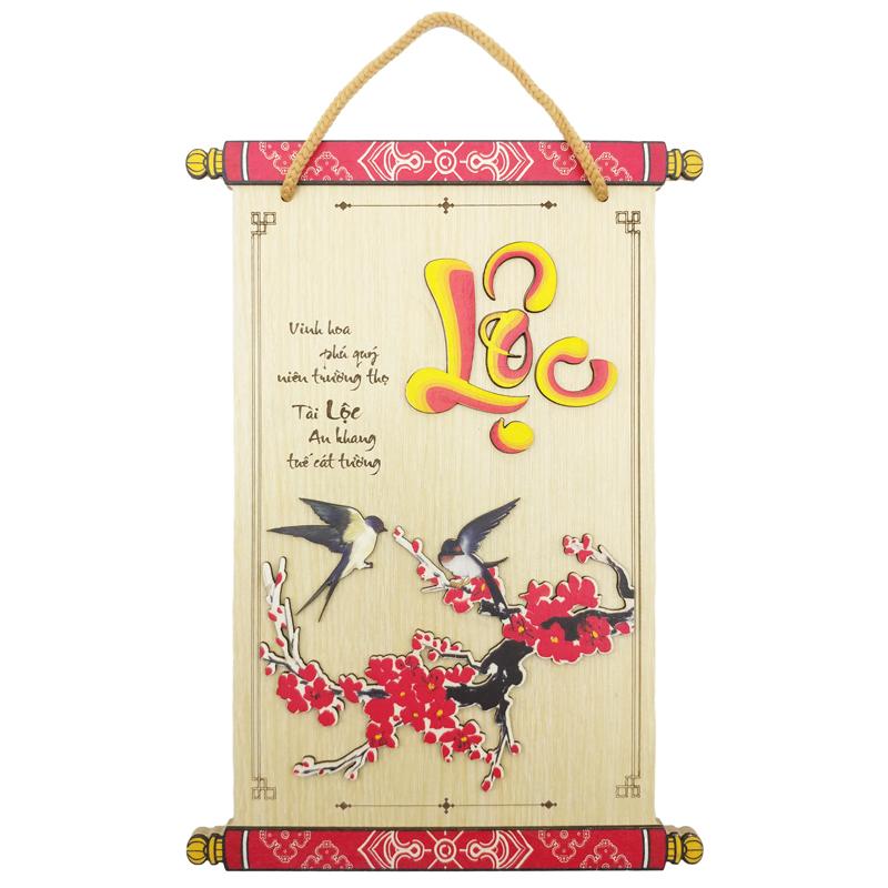 Bảng Gỗ Treo Tường Trang Trí Tết - Bách Mộc T19 - Lộc