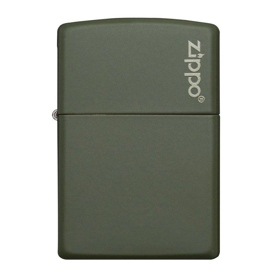 Bật Lửa Zippo 221zl Green Matte With Bật Lửa Zippo Logo