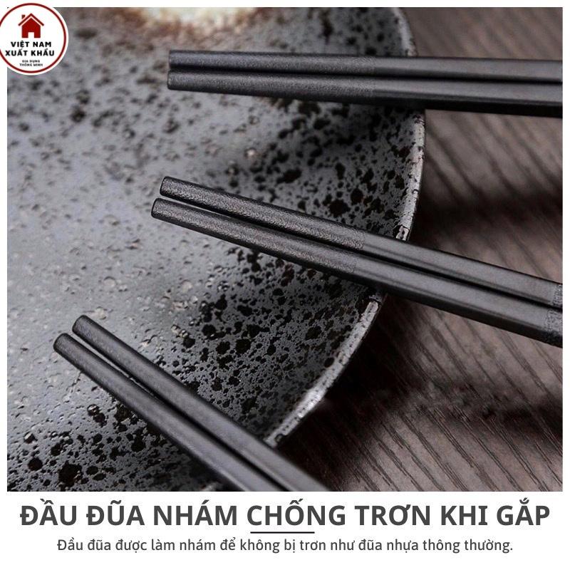 Set 10 Đôi Đũa Nhật Kháng Khuẩn Chống Nấm Mốc Chống Trơn Trượt Sang Trọng