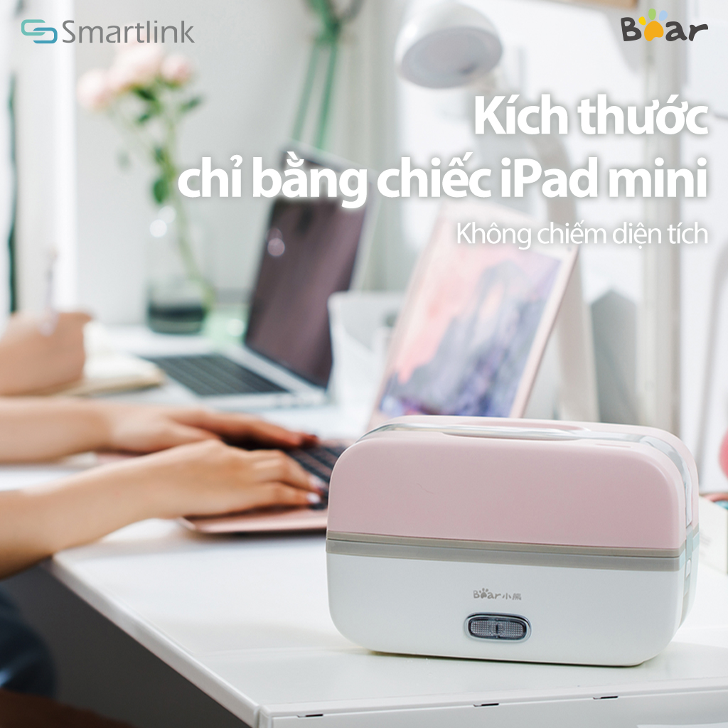 Hộp Cơm cắm điện bear DFH-B10J2-, hộp cơm văn phòng,tự nấu chín,giữ nhiệt - Hàng chính hãng