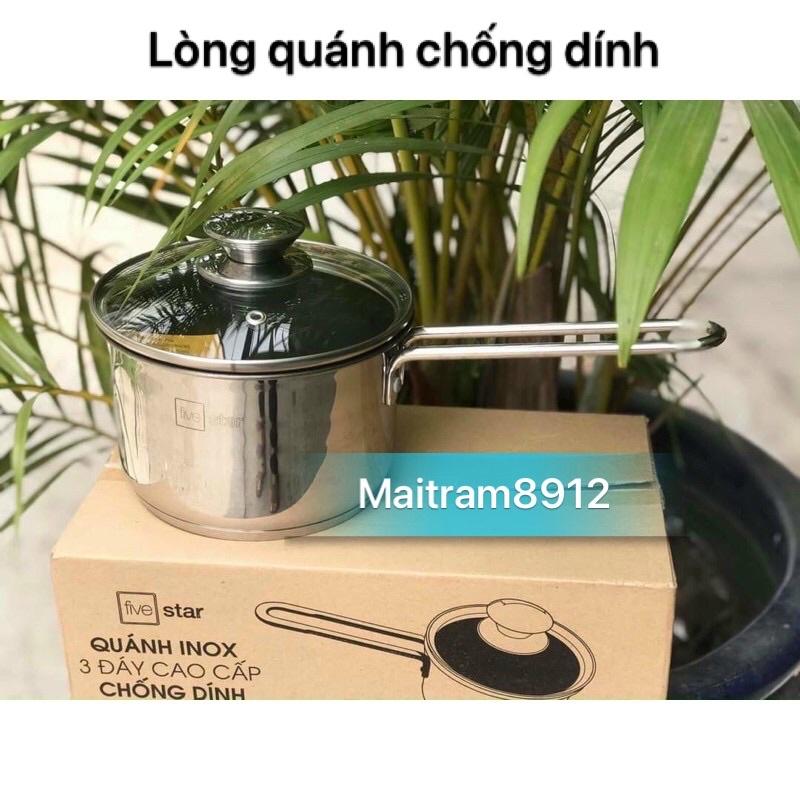 Nồi - Quánh Inox 3 Đáy Five Sta 12 cm/14 cm