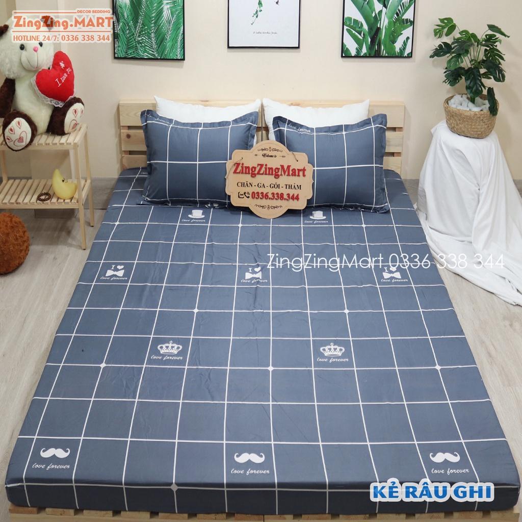 Bộ Ga Và 2 Vỏ Gối Nằm Cotton Poly Mẫu Đào Cam M4, M6/M8