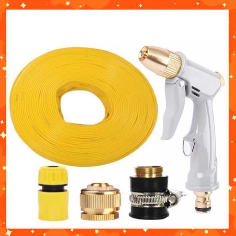 Bộ dây vòi xịt nước tưới cây rửa xe,tăng áp 3 lần, loại 7-10m 206846