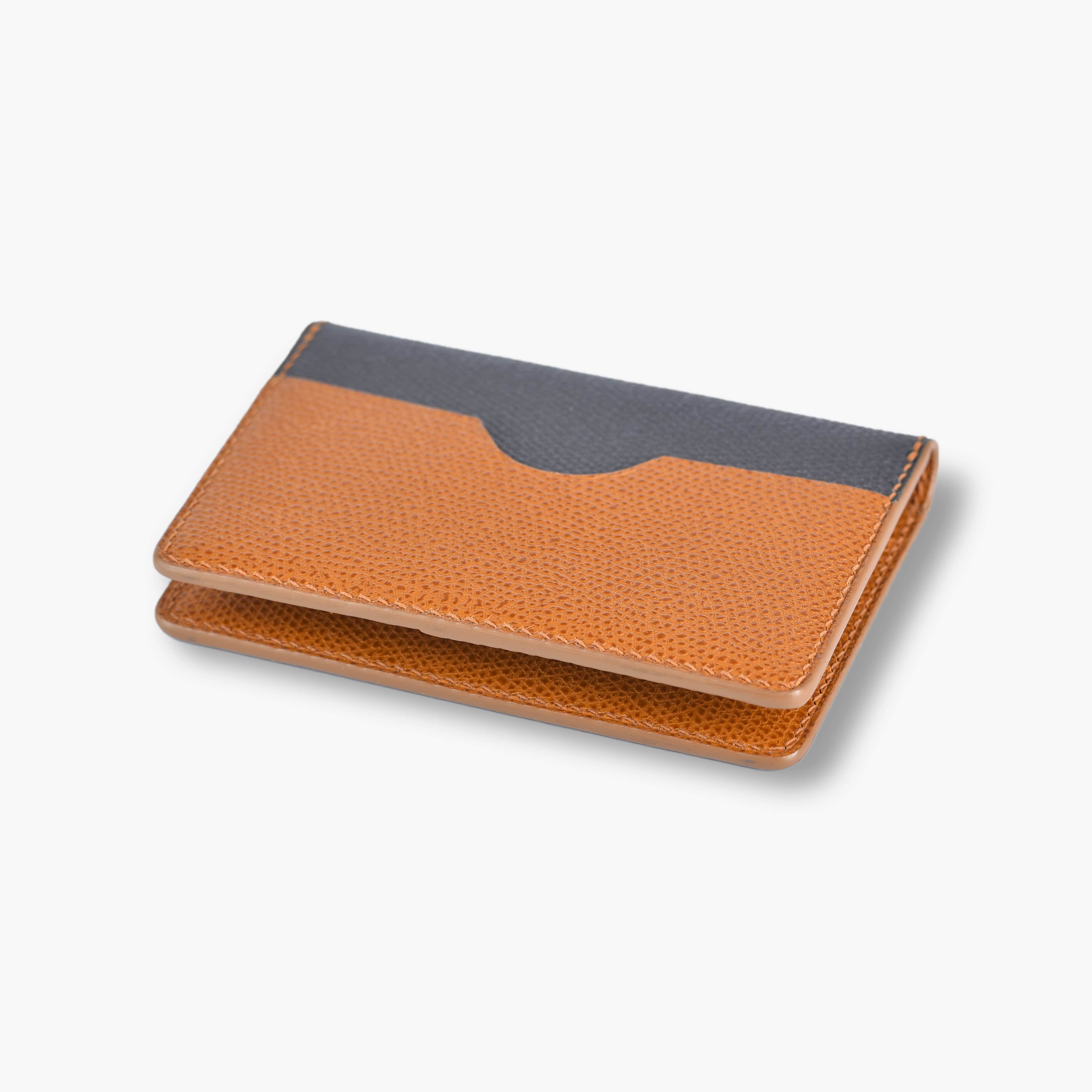 Card holder gập lịch thiệp BSB Leather xám đậm BSB1095