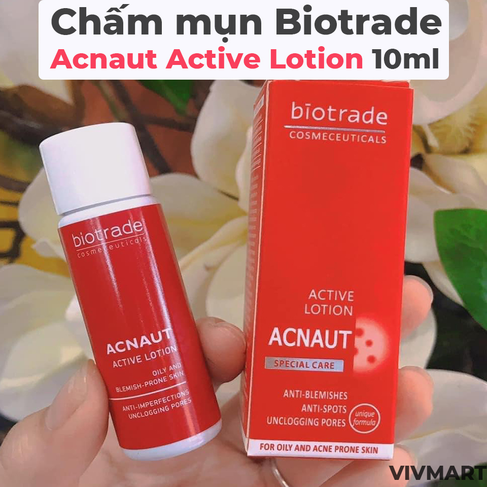 Lotion chấm mụn sưng viêm Biotrade Acnaut Active Lotion 10ml