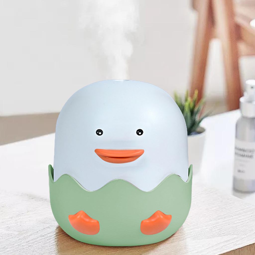 300ml Cool Mist Humidifier Lightweight Cute with Night Lamp for School White