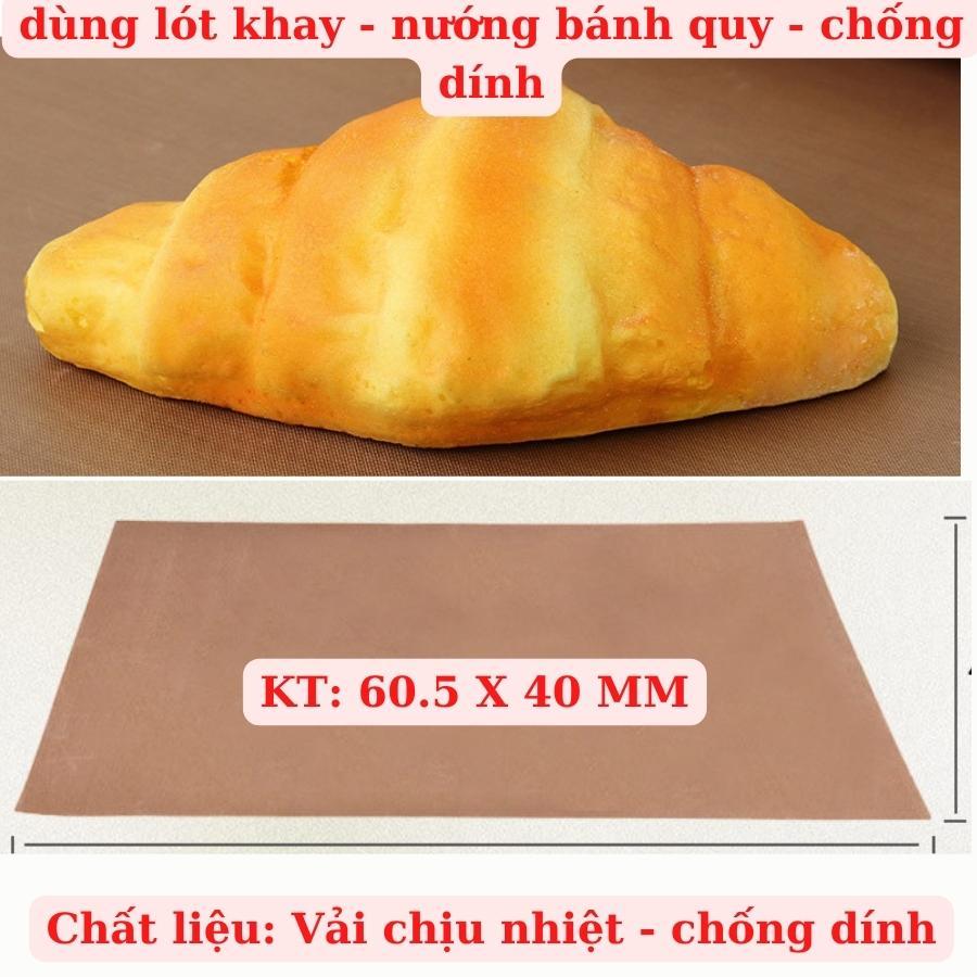 Tấm Vải Nướng Chống Dính Chịu Nhiệt Lót Bánh Sử Dụng Nhiều Lần 40x60cm - VAILOTKHAY6040