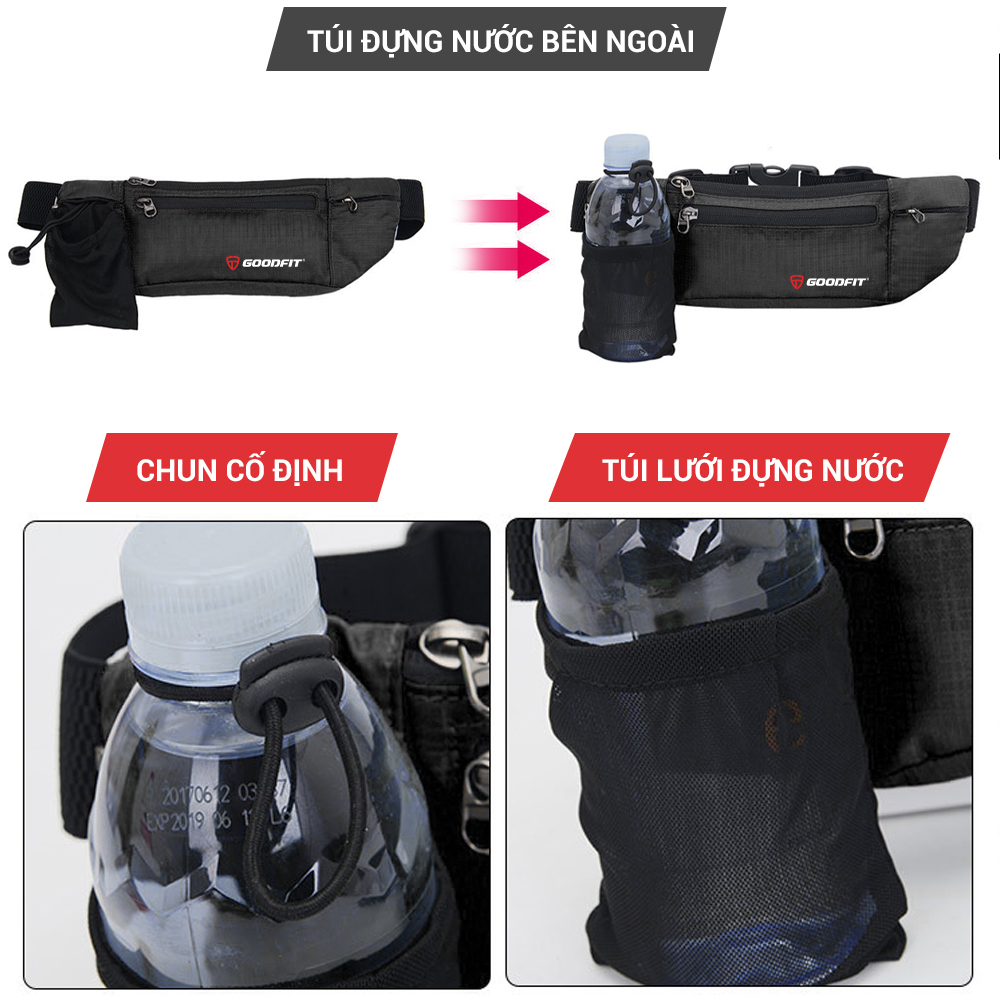 Đai đeo chạy bộ GoodFit, túi đeo hông chạy bộ chống nước, đai đeo điện thoại chạy bộ GoodFit GF108RB