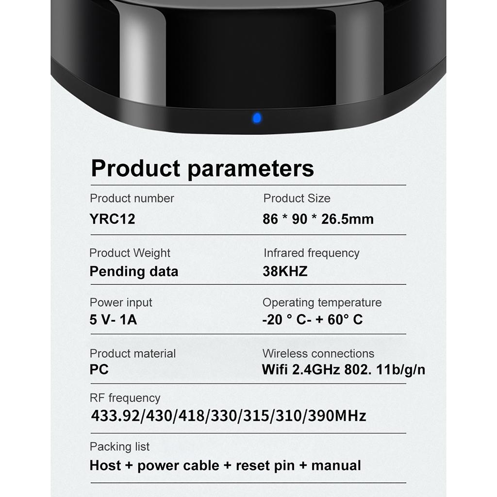Wifi Smart IR Remote Voice Control AC, TV, Fan, STB Remote Control by App RF Infrared Home Smart Remote Controller