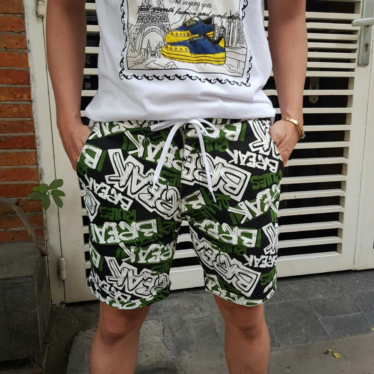 Quần short Kaki Hoạ Tiết