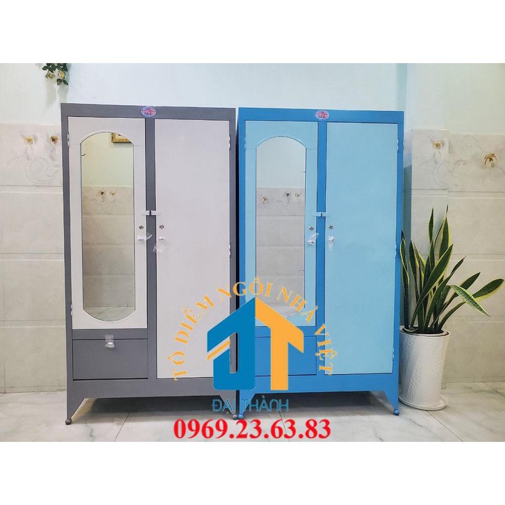 Tủ sắt quần áo ngang 0.9m x cao 1m8