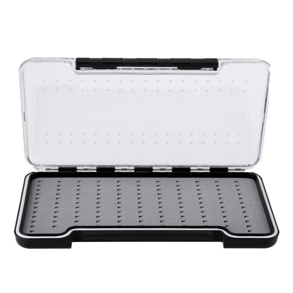 Clear Slim Fly Fishing Box Foam Insert Magnetic Component Fly Case