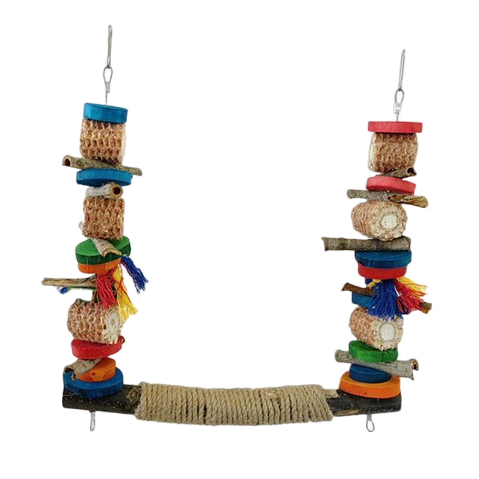 Bird Swing Stand Bird Perches Colorful Parrot Toy Bird Toy for Cockatiel