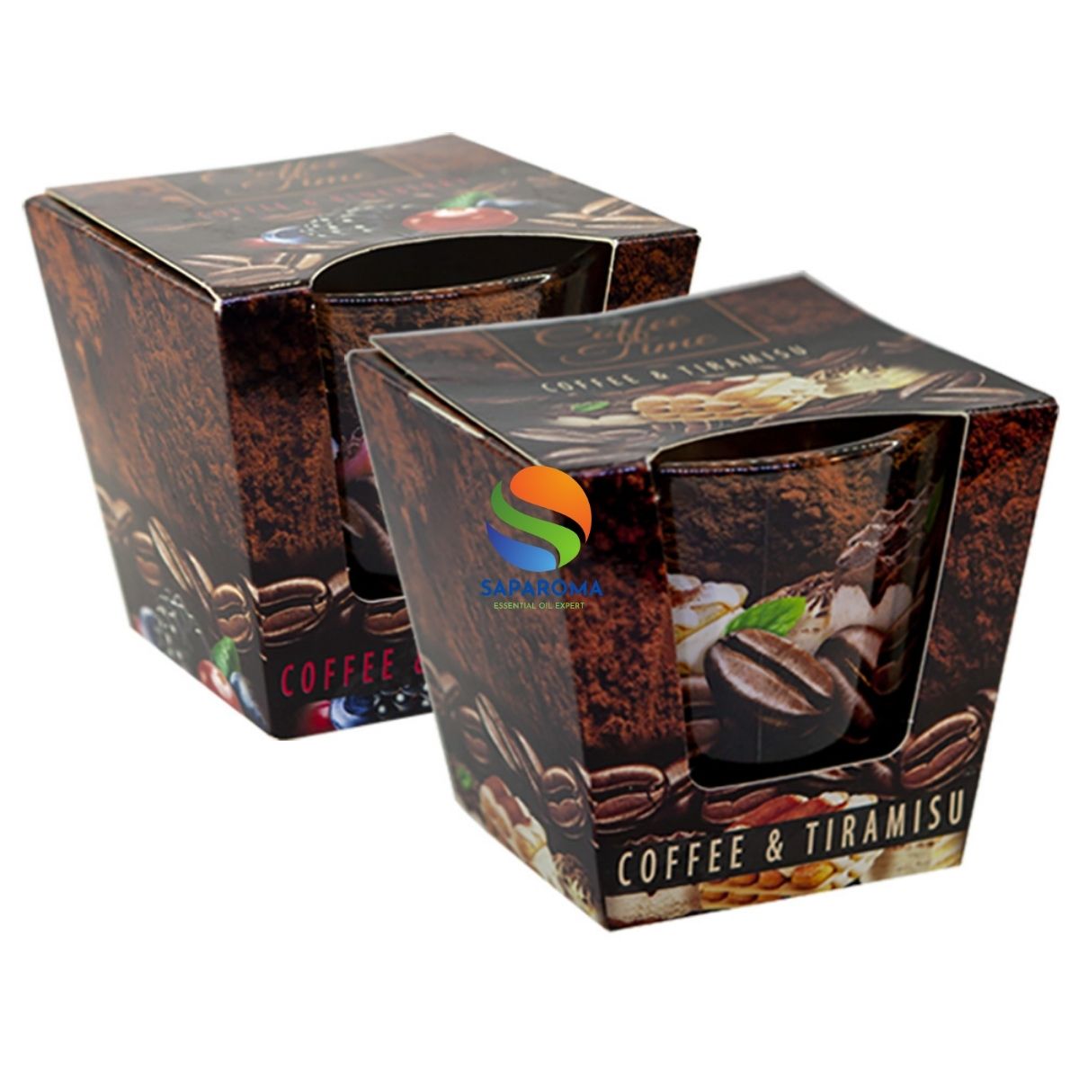 Combo 2 ly nến thơm tinh dầu Bartek Coffee Time 115g - cà phê tiramisu, nến trang trí, thơm phòng, thư giãn, Hỗ trợ khử mùi