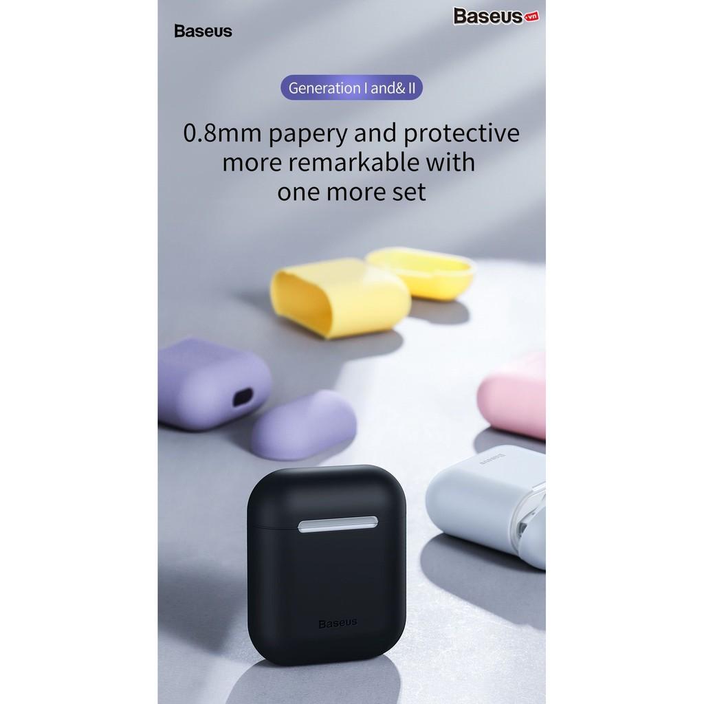 Bao Silicone siêu mỏng Baseus Ultrathin Series Silica Gel Protector cho Apple AirPods 1/2