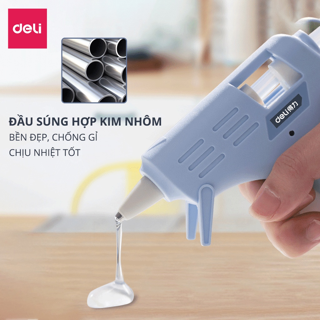 Máy Bắn Keo Nến Deli - Phù hợp DIY Làm Đồ Handmade Thủ Công - An Toàn, Nhỏ Gọn, Dễ Sử Dụng - DL390120