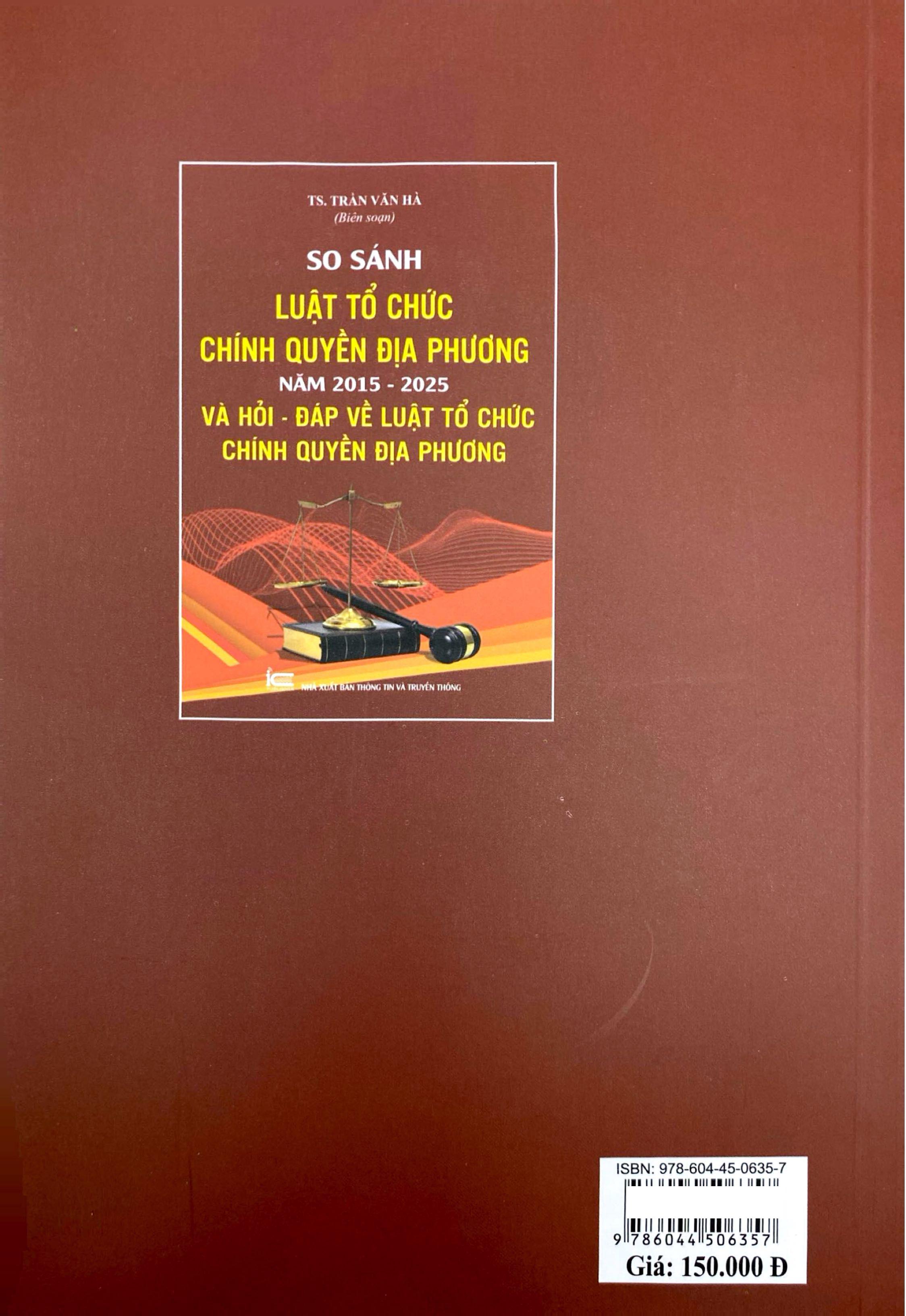 Sách - So Sánh Luật Tổ Chức Chính Quyền Địa Phương Năm 2015-2025 Và Hỏi-Đáp Về Luật Tổ Chức Chính Quyền Địa Phương