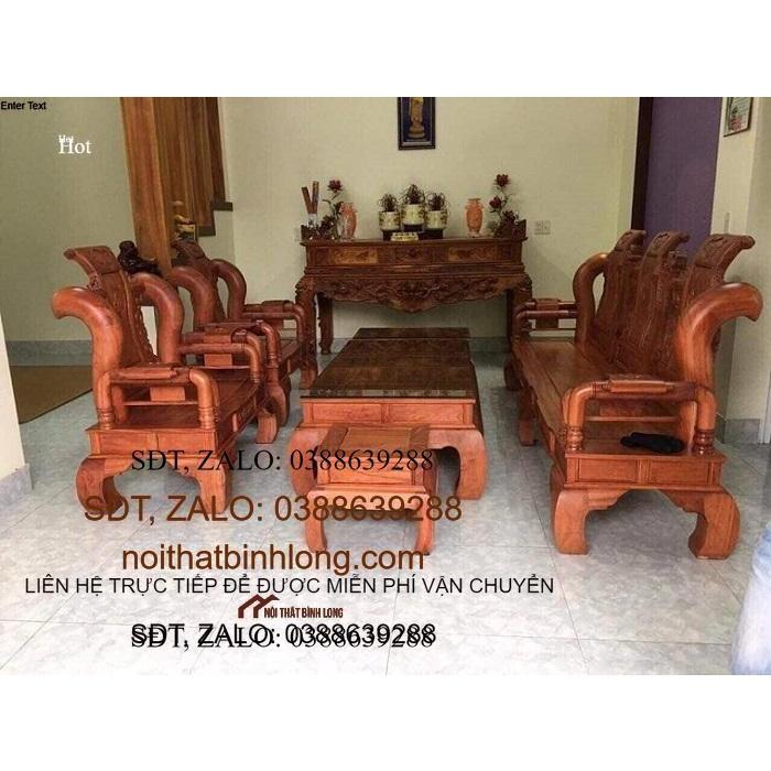 Bộ bàn ghế tần thủy hoàng gỗ gõ tay 12