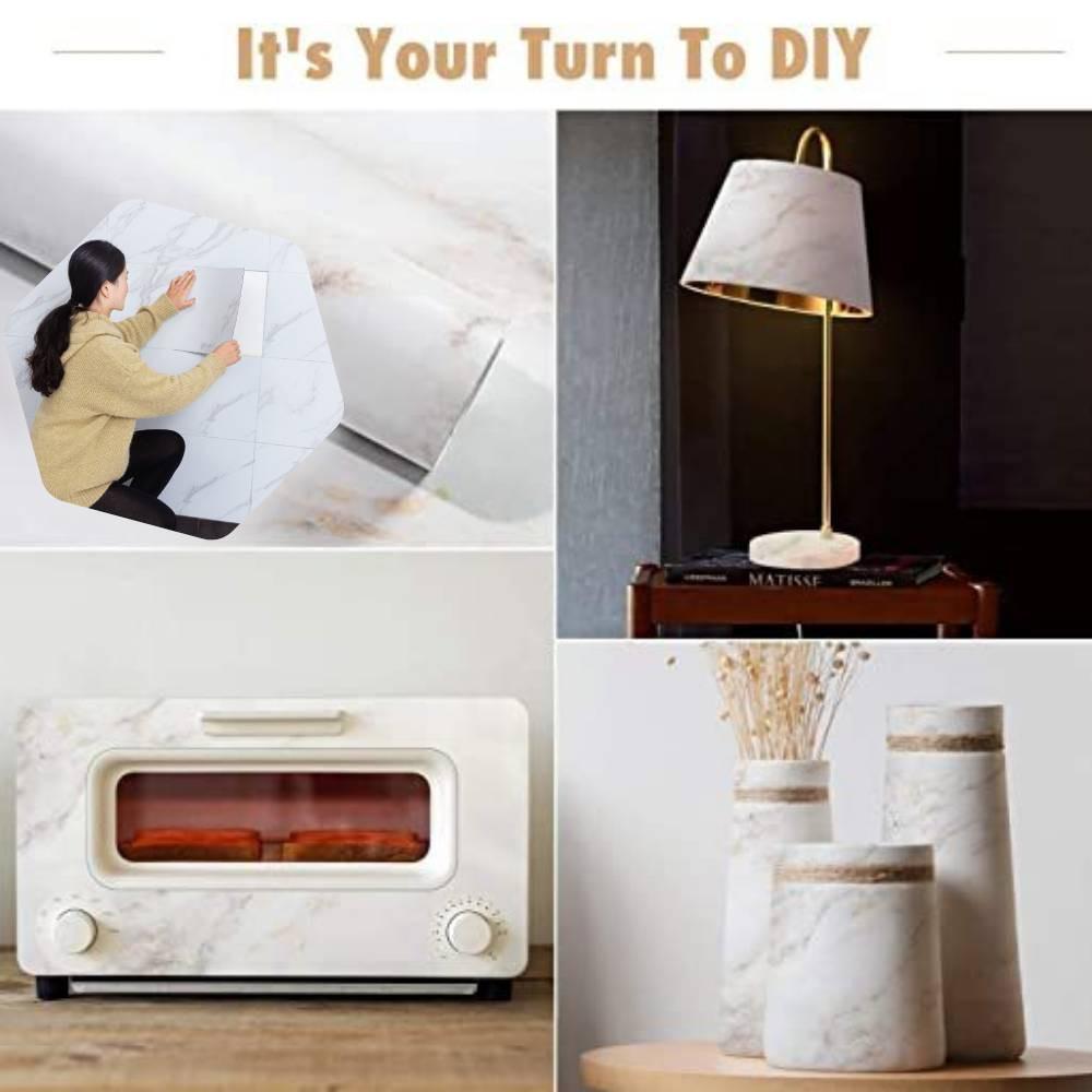 Miếng Dán Trang Trí Tường Chống Dầu Mỡ Họa Tiết Đá Cẩm Thạch