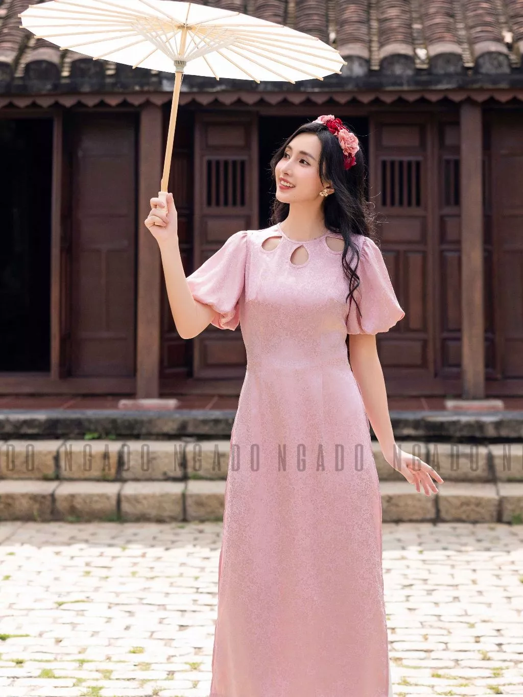 Áo dài Duyên Ngọc NGADO , áo dài hồng