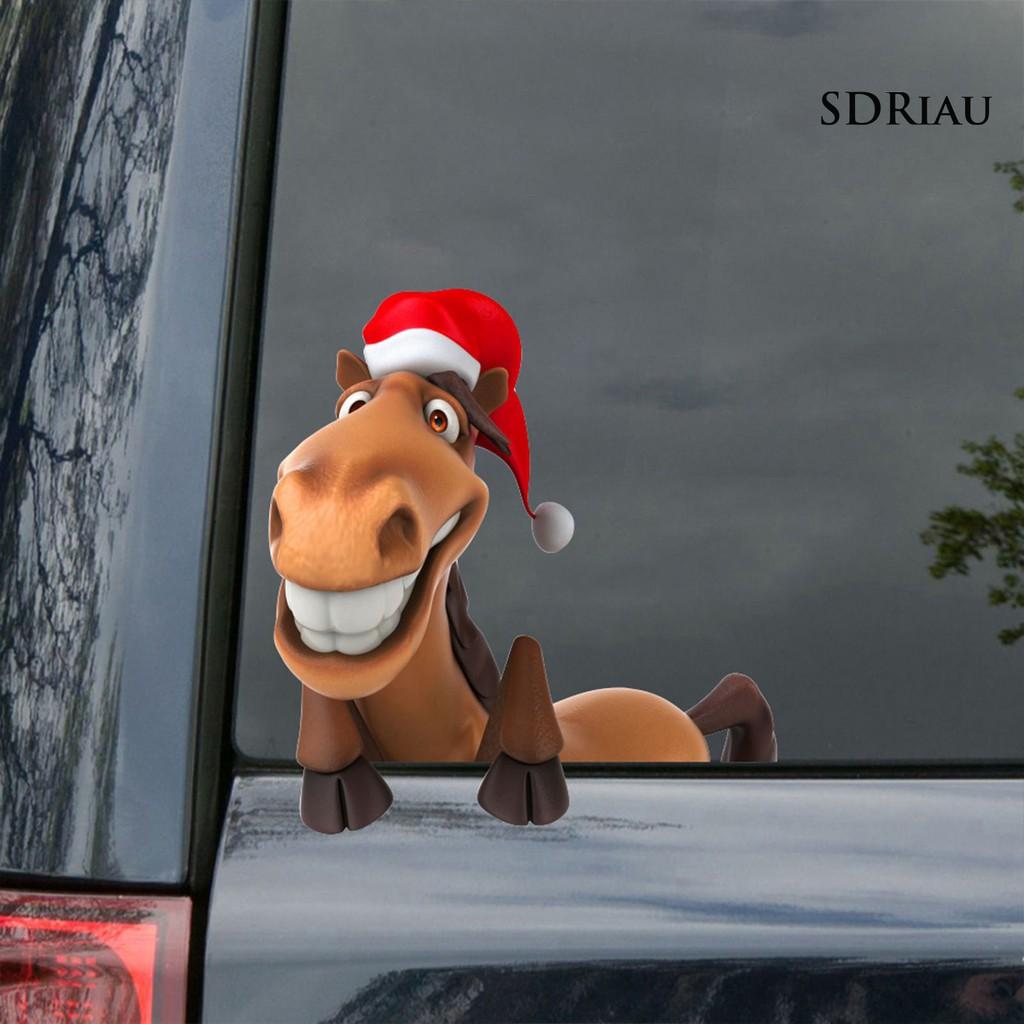 Miếng Dán Trang Trí Kính Chắn Gió Xe Hơi Họa Tiết Giáng Sinh Thời Trang 1011