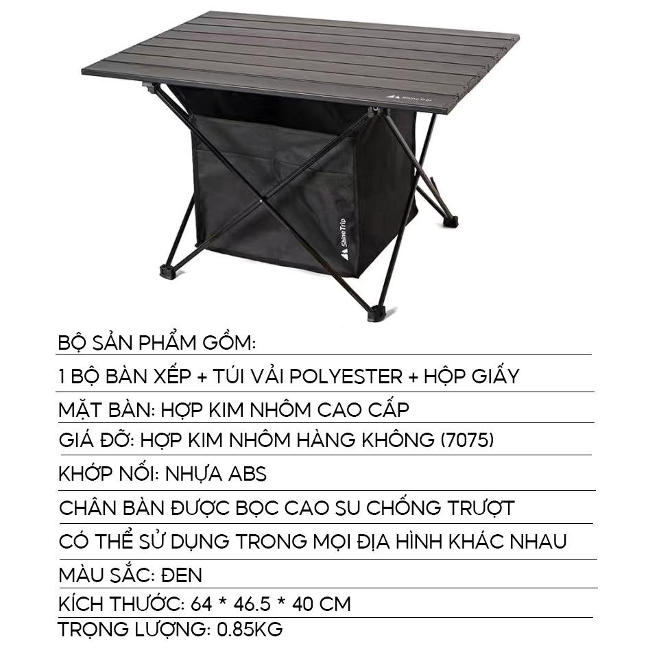 Bàn Dã Ngoại Xếp Gọn Có Hộp Túi Đựng Polyeste Dưới Gầm Bàn