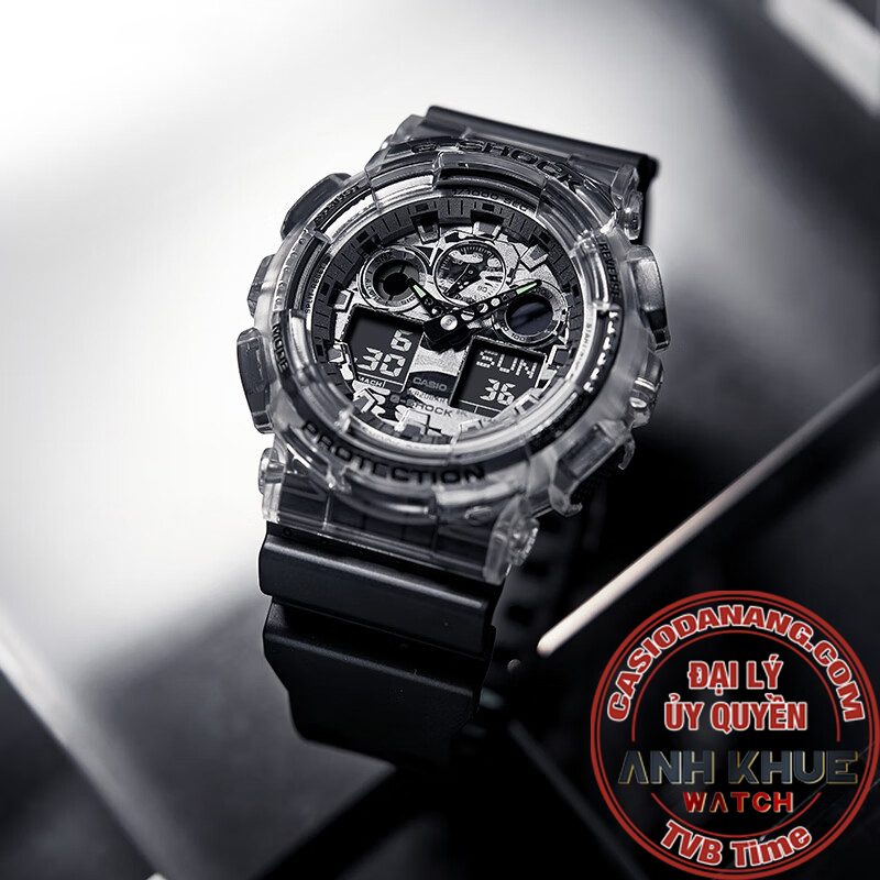 Đồng hồ nam dây nhựa Casio G-Shock chính hãng GA-100SKC-1ADR (51mm)