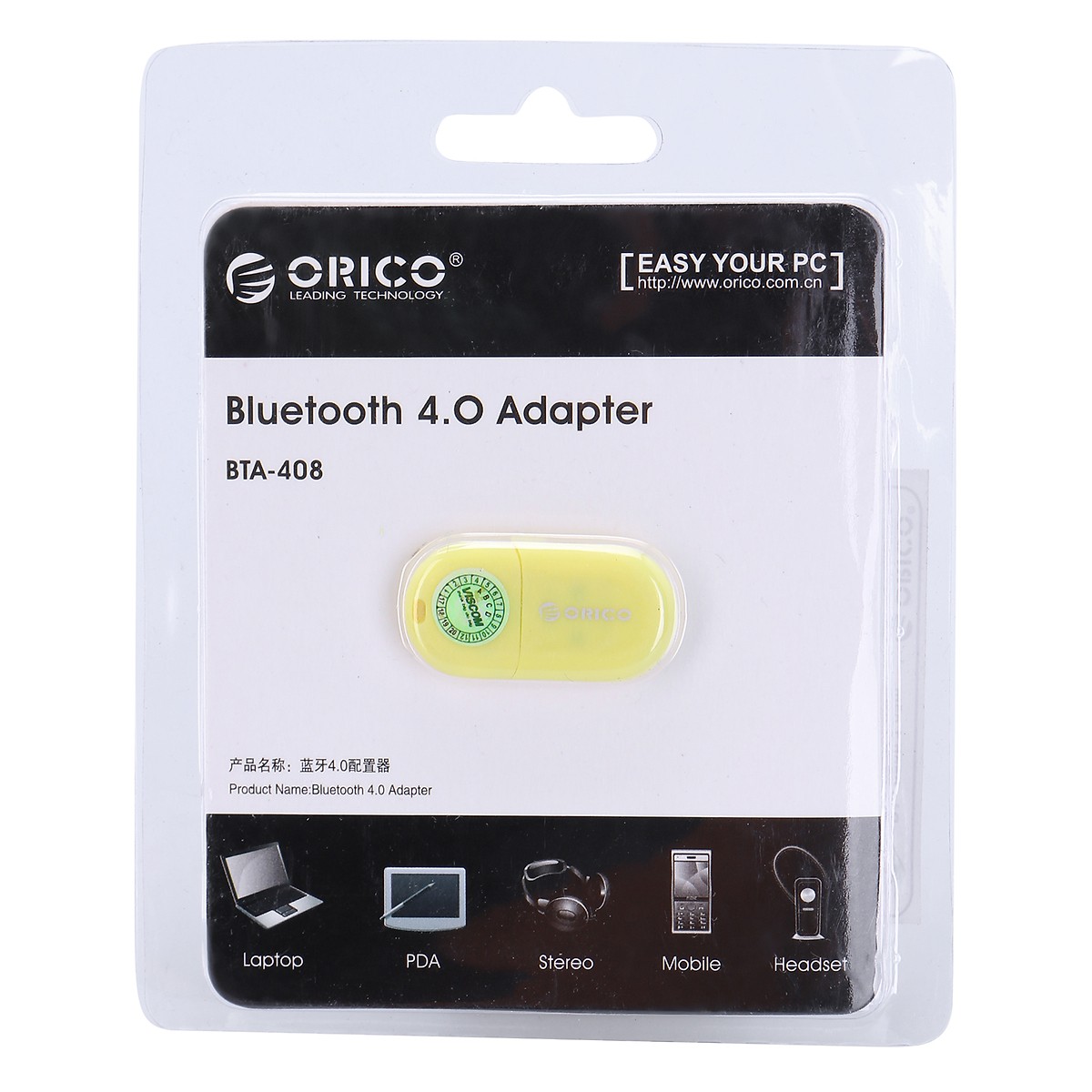 USB Bluethooth 4.0 cho PC-Laptop Orico BTA - Hàng Chính Hãng