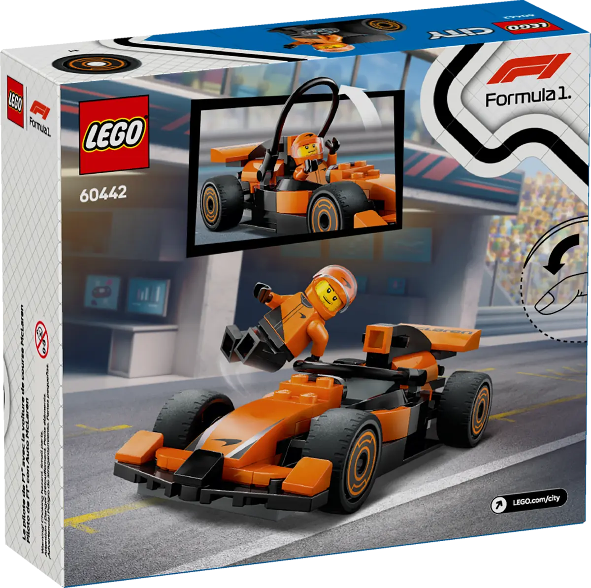 Đồ Chơi Lắp Ráp Lắp Ráp Xe Đua F1 - F1 Driver With McLaren Race Car - Lego City 60442 (86 Mảnh Ghép)