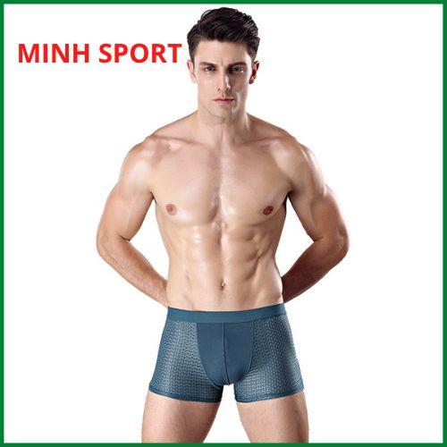 Quần lót nam boxer cao cấp, quần sịp đùi nam thông hơi, co giãn 4 chiều VIEKUCOOL hộp 4 chiếc