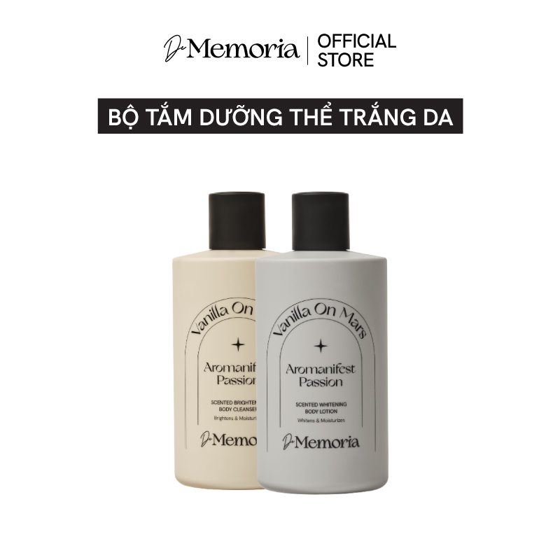 Bộ Sữa Tắm Và Dưỡng Thể Trắng Da Hương Nước Hoa Thư Giãn De Memoria (2x300ml