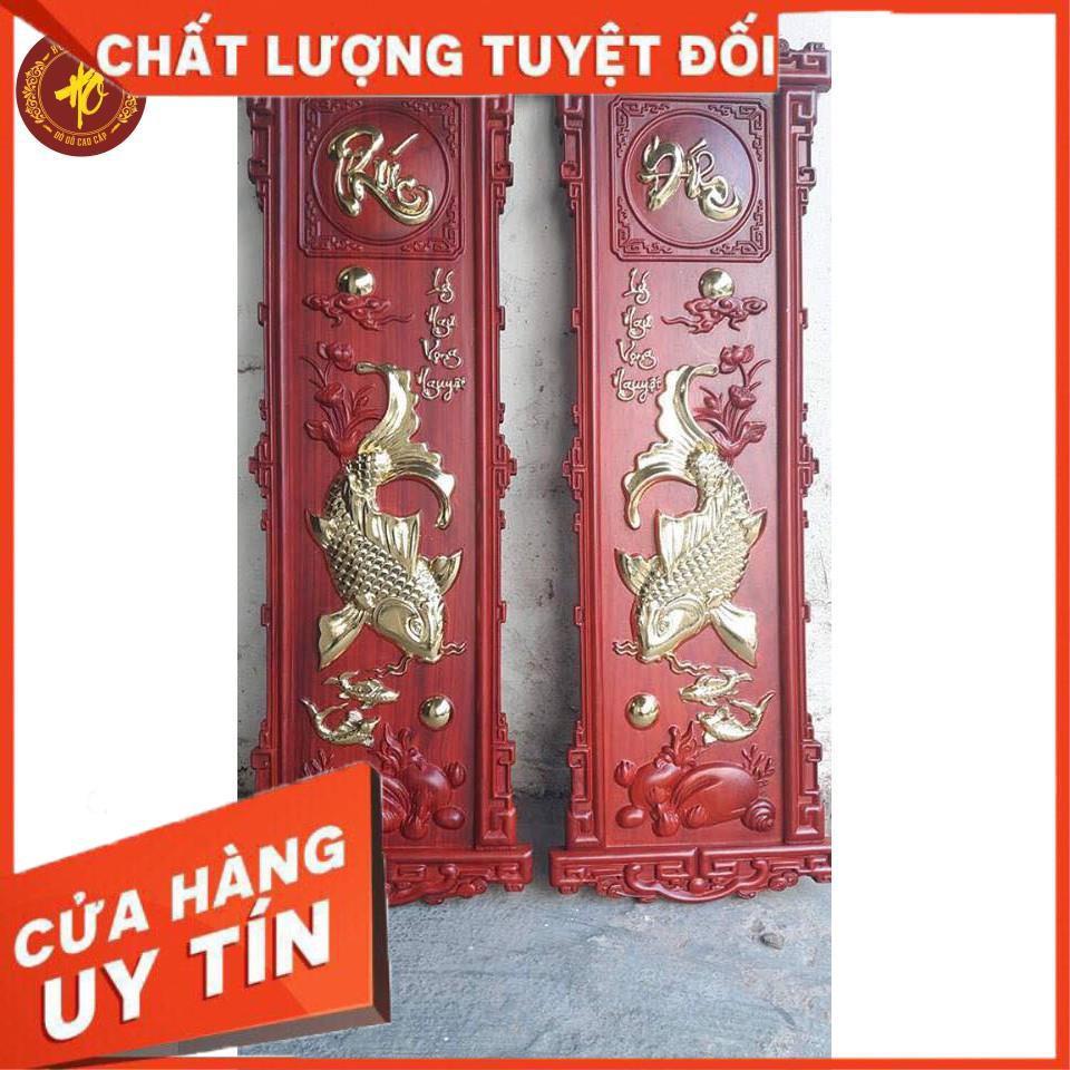 Tranh gỗ cá, lý ngư vọng nguyêt, cá chép trông tranh, gỗ hương dát vàng