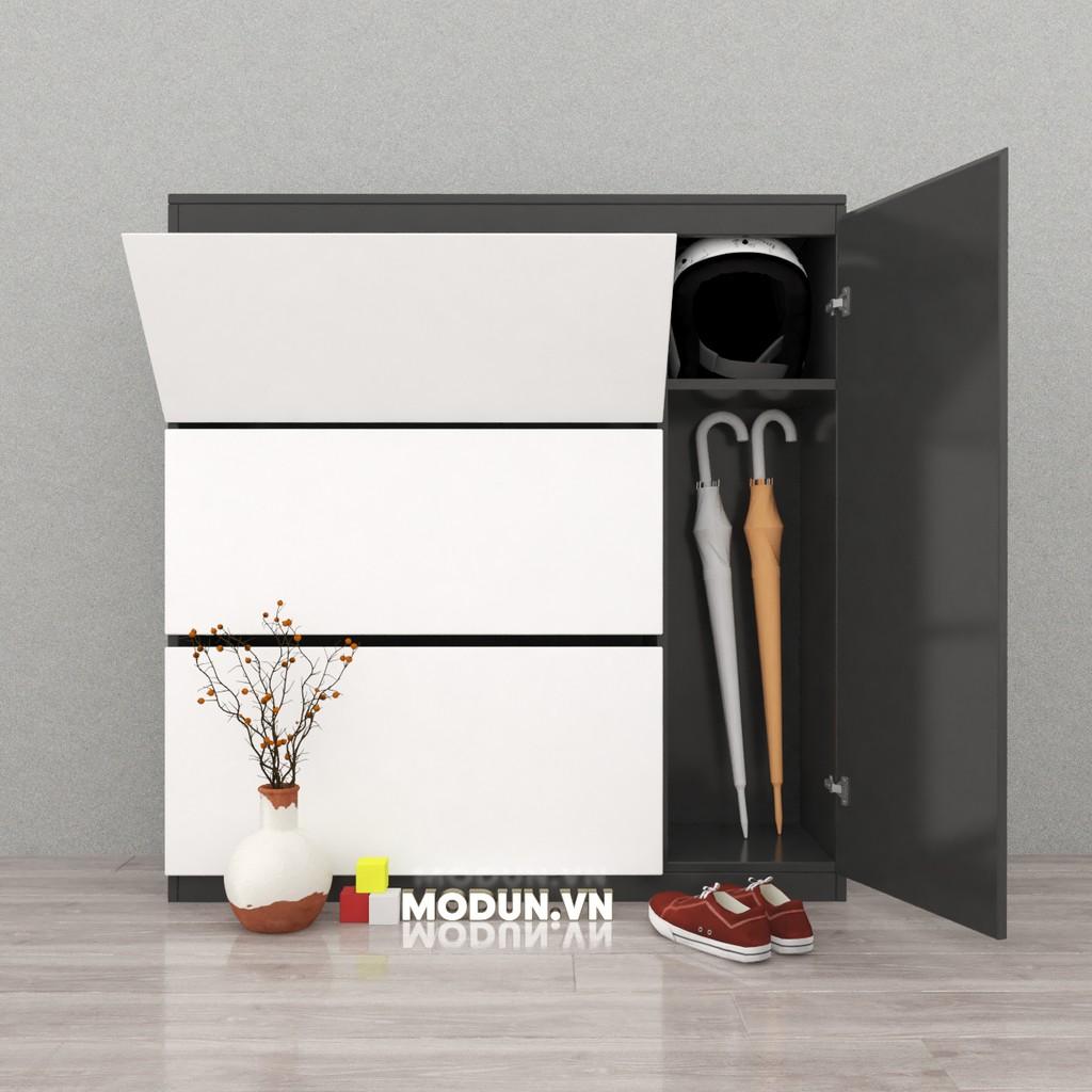 TỦ GIÀY THÔNG MINH - MKTG008 - MODUN.VN - 3 TẦNG - KÈM NGĂN ĐỂ Ô VÀ MŨ BẢO HIỂM - NỘI THẤT KIỂU HÀN
