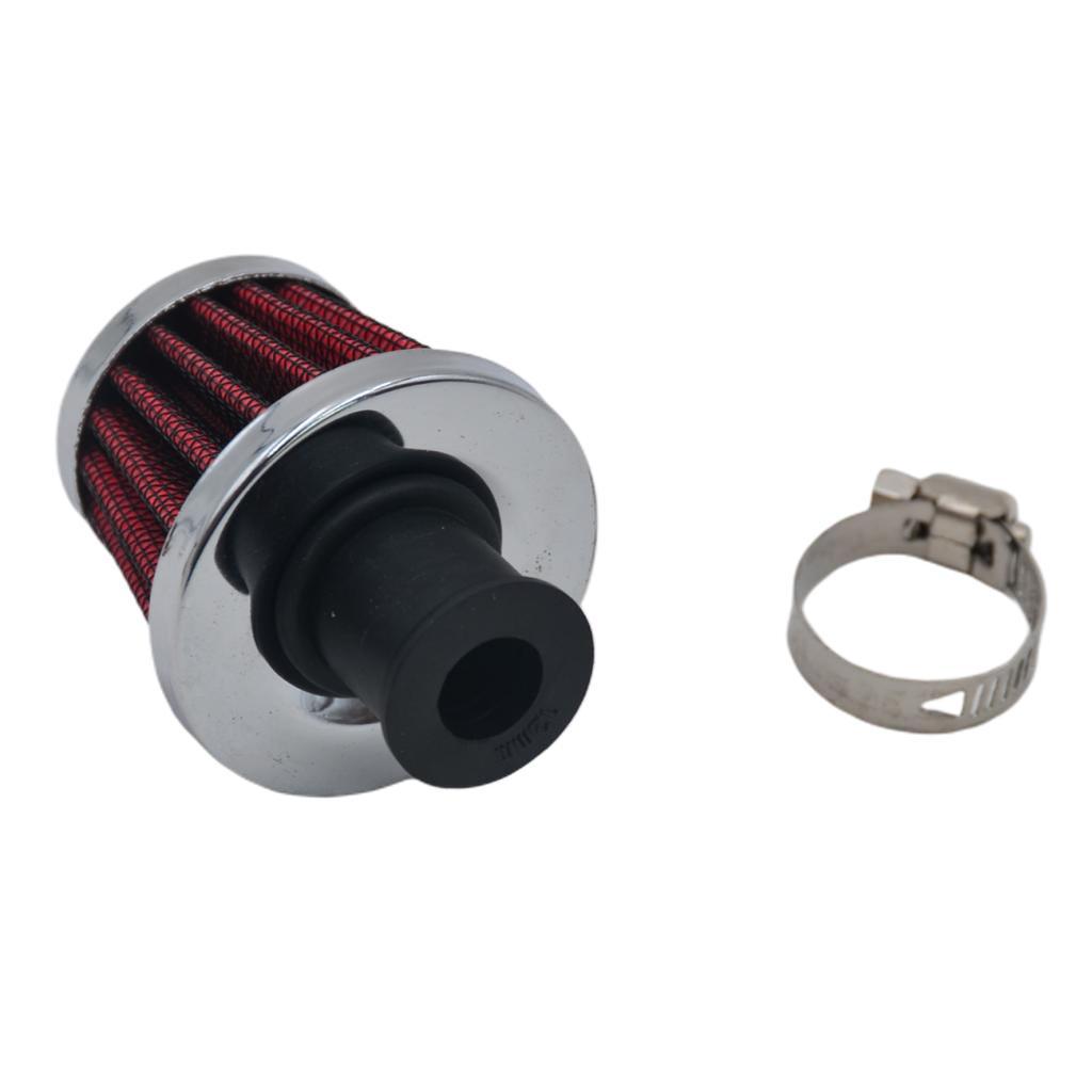 12mm Red Car Engine Cold Air Intake Filter Turbo Vent Breather Intake