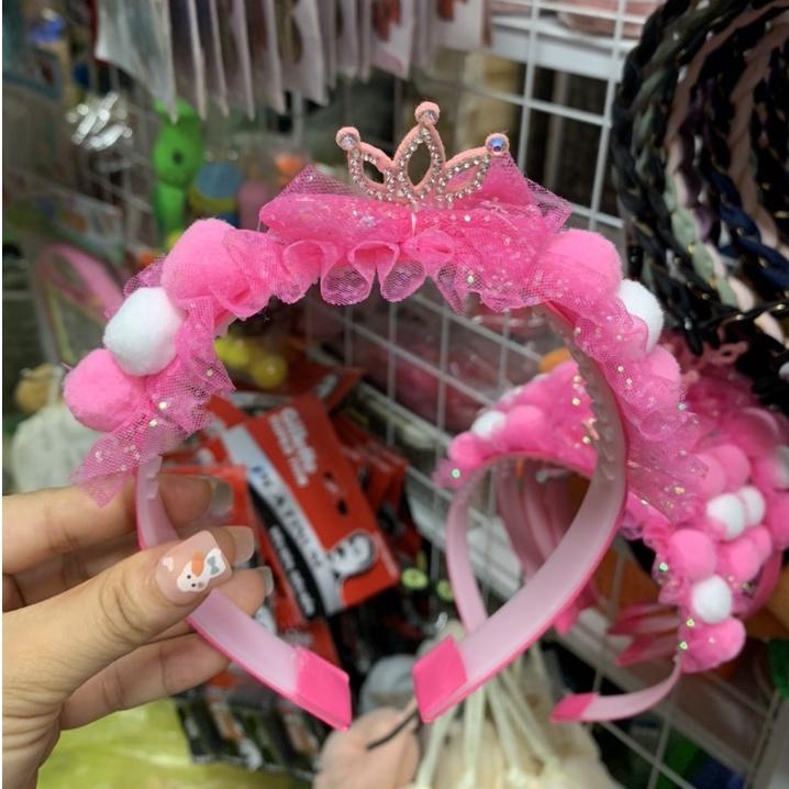 Bờm Voan Tai Mèo, Vương Miện, Hình Nơ Xinh Xắn Phong Cách Công Chúa