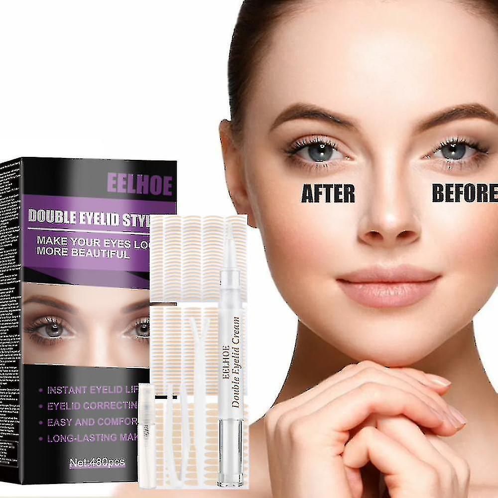 480pcs Kiểu dáng đôi mí mắt Eelhoe Double Mí mắt Setelid Bộ thiết bị mắt lớn tự nhiên