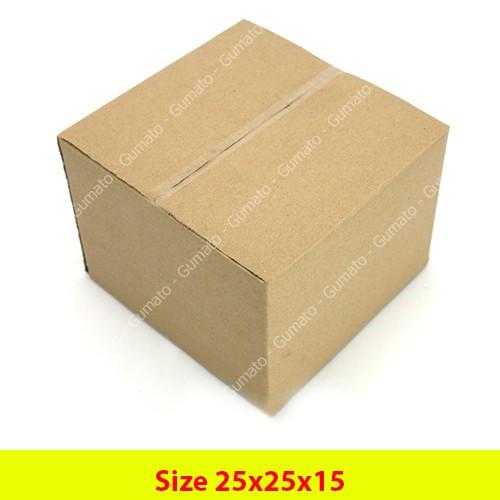 Hộp giấy, thùng carton size 25x25x15 giấy carton gói hàng Everest