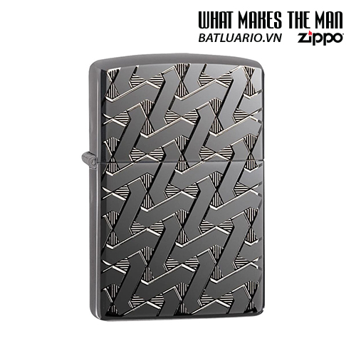 Bật Lửa Zippo 49173 – Zippo Armor Geometric Weave Design Black Ice