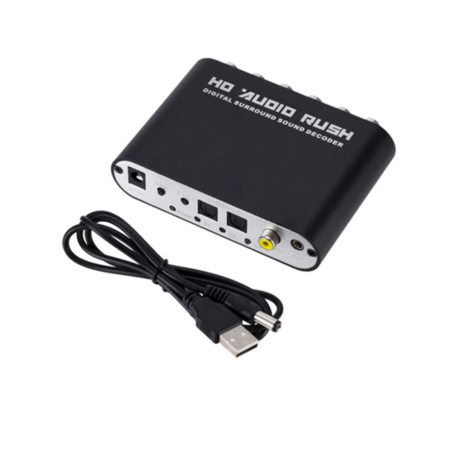 Bộ chuyển đổi âm thanh kỹ thuật số sang tương tự 5.1 Kênh AC3 AC3 Converter Bộ chuyển đổi quang học SPDIF SPDIF Aux 3,5mm đến 6 Bộ giải mã âm thanh RCA